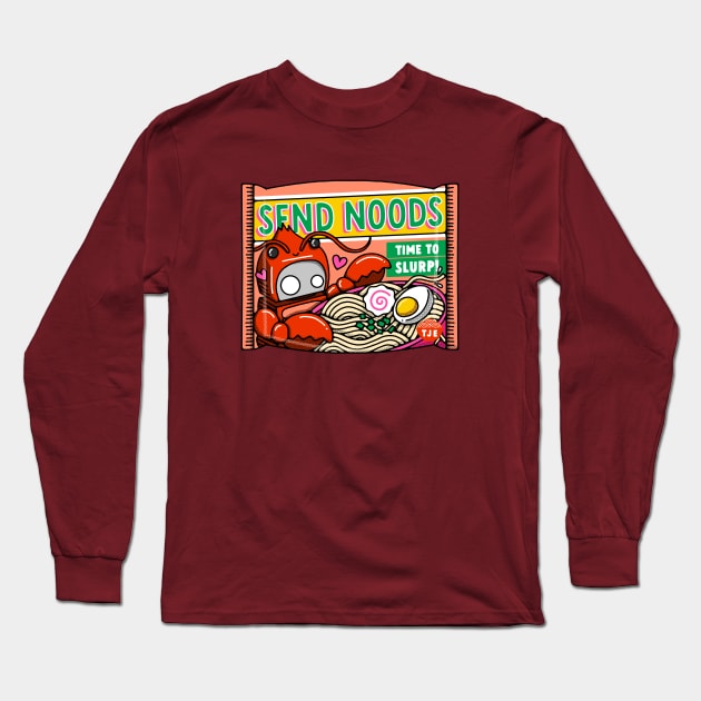 Instant Noodle Shrimp Flavour Long Sleeve T-Shirt by thejellyempire